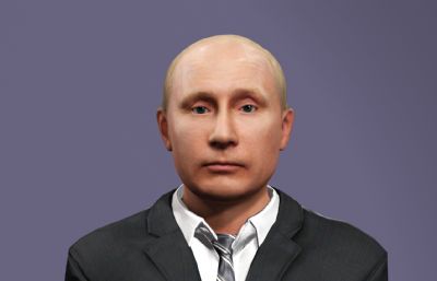 俄罗斯硬汉大帝普京虚拟人 写实政治男性 全身绑定