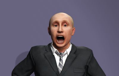 俄罗斯硬汉大帝普京虚拟人 写实政治男性 全身绑定