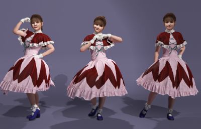 美依礼芽写实模型,比斯姬造型,萝莉数字人跳舞《极乐净土》