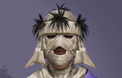 浪客剑心真人版志志雄真实 蒙面反派boss虚拟人 日本武士数字人带绑定