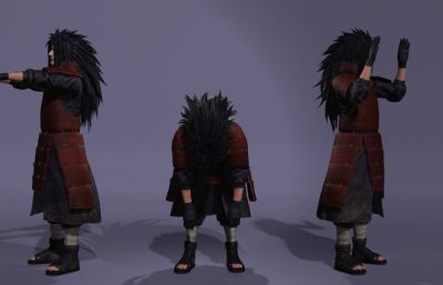 宇智波斑 动漫卡通boss虚拟人 帅哥男神数字人带绑定