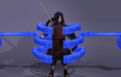 宇智波斑 动漫卡通boss虚拟人 帅哥男神数字人带绑定