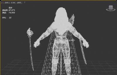 《剑风传奇》格里菲斯 中世纪骑士 白发美男子数字人带绑定