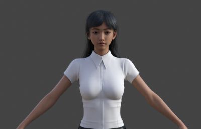 公务员行政专员 写实职业女性 衬衣女青年