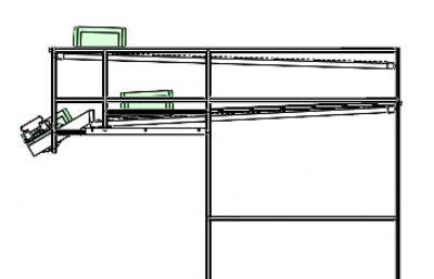 单层并排顶部回流料架
