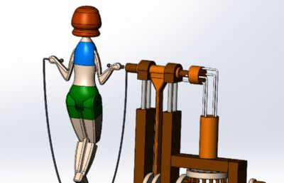 跳绳的女孩手摇玩具