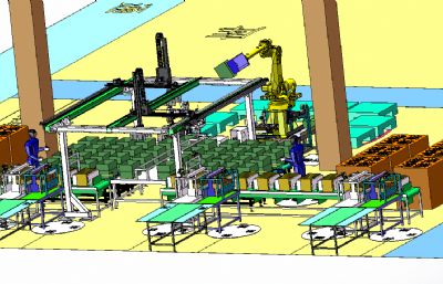 纸盒包装线后段自动化流水线