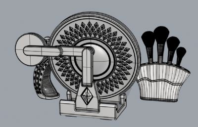 文创化妆美妆用品-孔雀元素
