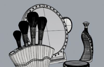 文创化妆美妆用品-孔雀元素