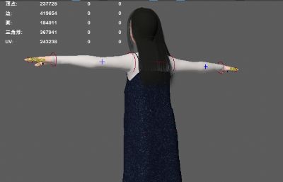 女孩夏装模型 居家吊带 孕妇装数字人