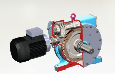 两极螺旋蜗轮蜗杆减速机