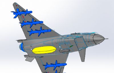 歼8英雄战斗机stp模型