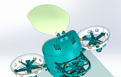 无人机带座三翼