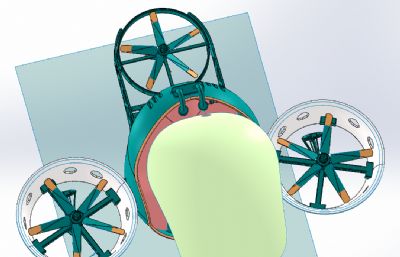 无人机带座三翼