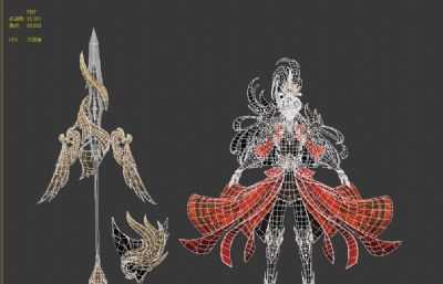 霸气的卡通女将军