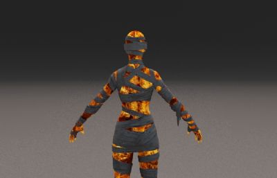 女火木乃伊游戏怪物塌陷模型