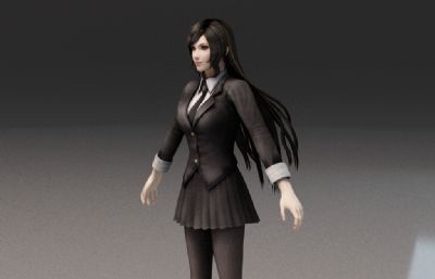 黑丝小姐姐 动漫校服女孩