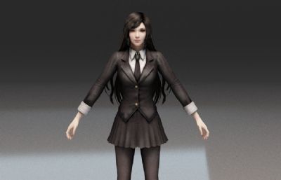 黑丝小姐姐 动漫校服女孩