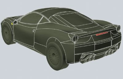 汽车跑车外壳模型