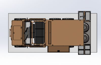 野战全地形车轻型炊事车STEP模型