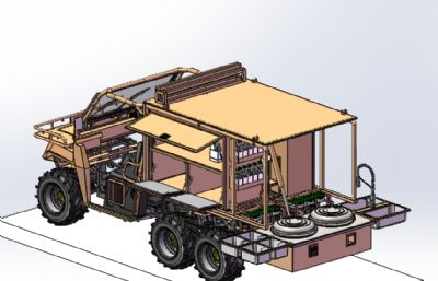 野战全地形车轻型炊事车STEP模型