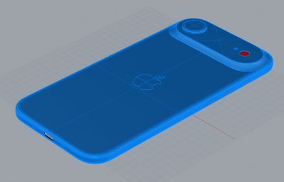 最精细的iPhone17 Air keyshot,rhino模型