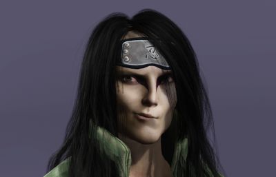 真人版大蛇丸数字人 长发美男