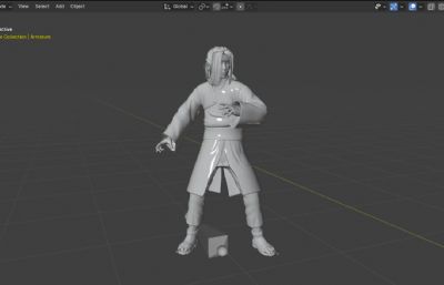 真人版日向宁次3D模型,带翻跟头动画