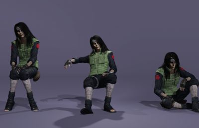 真人版大蛇丸数字人 长发美男