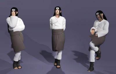 真人版日向宁次3D模型,带翻跟头动画