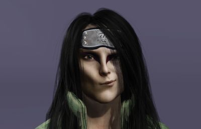 真人版大蛇丸数字人 长发美男