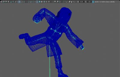 真人版日向宁次3D模型,带翻跟头动画
