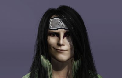 真人版大蛇丸数字人 长发美男