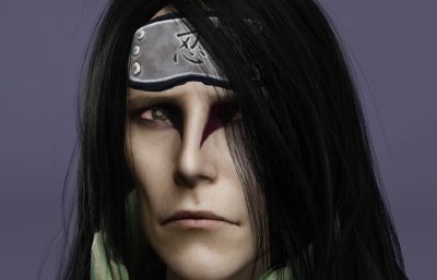 真人版大蛇丸数字人 长发美男