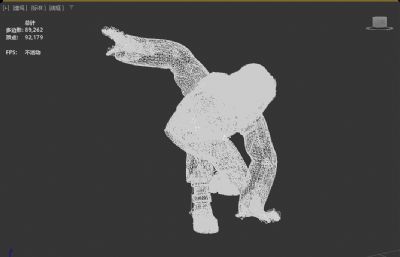 真人版日向宁次3D模型,带翻跟头动画