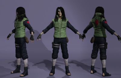 真人版大蛇丸数字人 长发美男