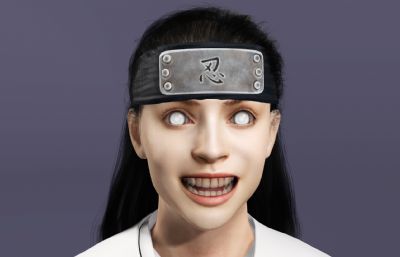 真人版日向宁次3D模型,带翻跟头动画