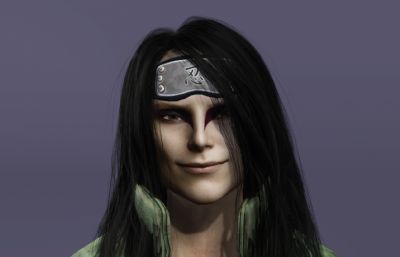 真人版大蛇丸数字人 长发美男