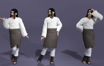 真人版日向宁次3D模型,带翻跟头动画