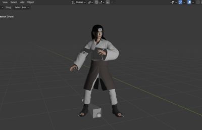 真人版日向宁次3D模型,带翻跟头动画