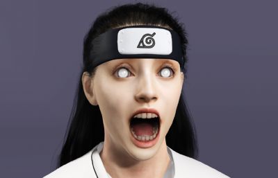 真人版日向宁次3D模型,带翻跟头动画