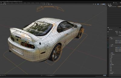 丰田 Supra汽车blender模型