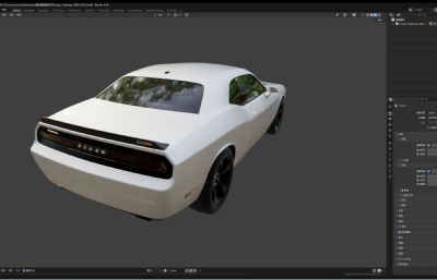 道奇挑战者SRT8汽车blender模型