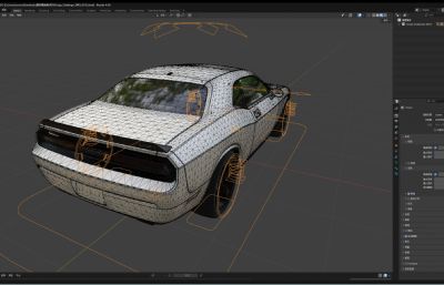 道奇挑战者SRT8汽车blender模型