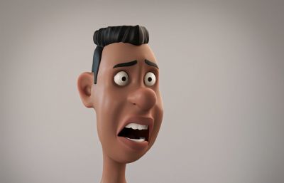 有绑定的卡通黑人男孩