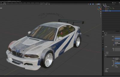宝马 M3 E46汽车blender模型