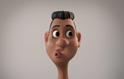 有绑定的卡通黑人男孩