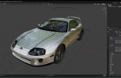 丰田 Supra汽车blender模型