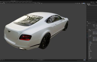 宾利欧陆GT超级跑车blender模型
