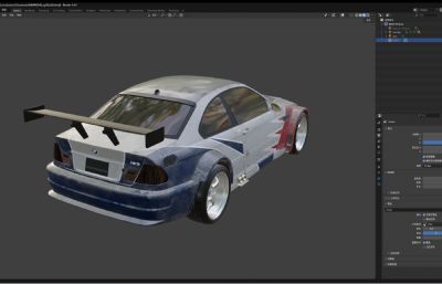 宝马 M3 E46汽车blender模型